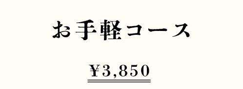 お手軽コース ¥3,500